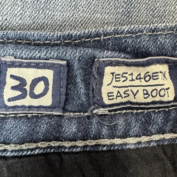 Miss Me Jeans Womens 30 Blue Easy Boot Mid Rise Stretch Distressed Flap Pockets - Picture 6 of 13